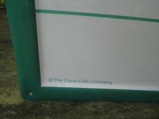 Coca - Cola 53 Inch Embossed 24 Gauge Steel Sign Vertical Fishtail Arciform 3