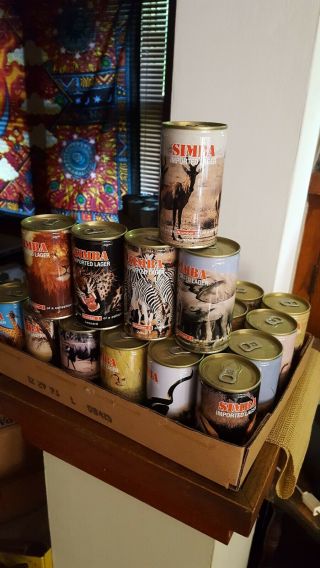 Beer Can Simba Set Of 28 Different Africa
