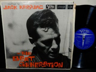 Jack Kerouac On The Beat Generation Lp Verve V - 15005 Mono 1960 Beatnik Jazz Poet