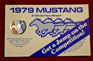 Mustang,  Ford,  1979,  Promotion,  Snappy Disc,  Advertising,  Giveaways,  Rare