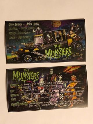 The Munsters Pro Or Le L.  E.  Stern Pinball Apron Instruction Cards