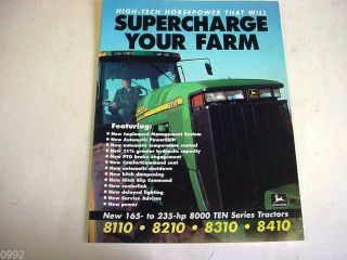 John Deere 8110,  8210,  8310,  8410 Series Tractor Brochure  B4