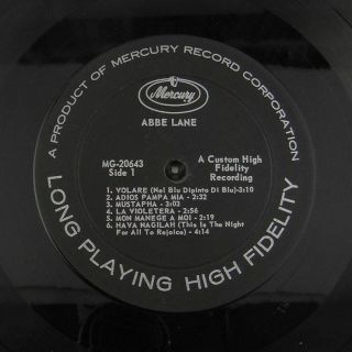 Abbe Lane With Xavier Cugat And His Orchestra (Mercury ‎– MG 20643) 3