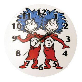 Trlb - 30458 - Wall Clock - Dr.  Seuss Thing 1 And Thing 2