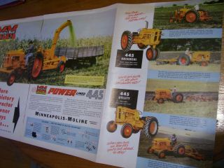 Vintage Minneapolis Moline Advertising - 445 Tractors - 1956