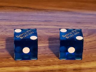 Santa Fe Station Las Vegas W Matching S Dice Blue With Silver Logo