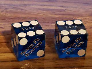 SANTA FE STATION Las Vegas w Matching s Dice Blue with Silver Logo 2