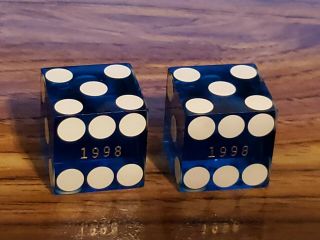 SANTA FE STATION Las Vegas w Matching s Dice Blue with Silver Logo 3