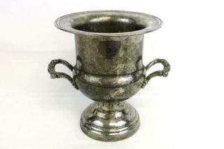 Oneida Silver Plated Ice Bucket Champagne Wine Cooler 10 " W/ Handles Vintage