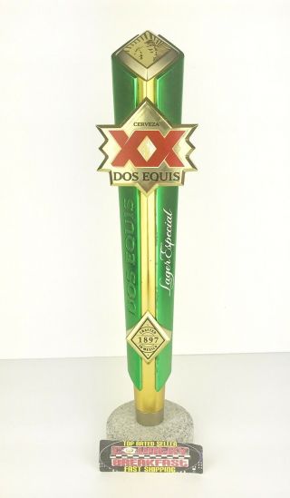 Dos Equis Lager Especial Xx Cerveza Beer Tap Handle 12.  5” Tall -