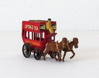 Vintage Lesney Moko Matchbox Moy Y - 12 London Horse Drawn Bus Metal Wheels 1959