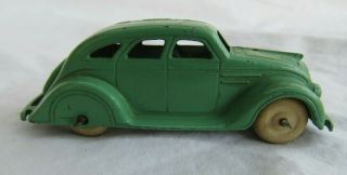 1935 Tootsietoy Desoto Airflow Sedan In Green 3 " Long,