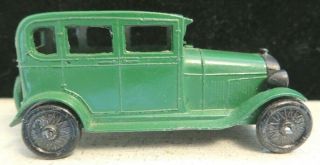 Vintage Tootsietoy Car 2 3/4 " Green 1928 Ford Model A Sedan