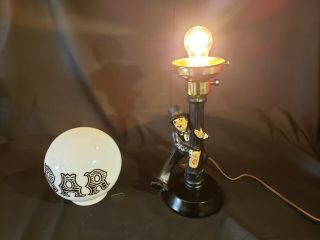 Vintage Bar Lamp Light Drunk Man Charlie Chaplin Street Post 2