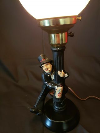 Vintage Bar Lamp Light Drunk Man Charlie Chaplin Street Post 3