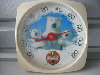 Vintage Polar Bear 1994 Coca Cola Indoor Outdoor Thermometer