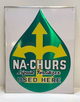 Vintage Na - Churs Liquid Fertilizer Here Metal Sign