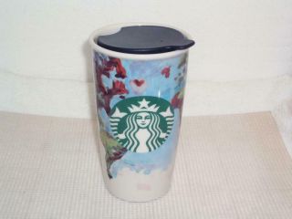 2015 Starbucks Ceramic Travel Mug With Lid 12oz.