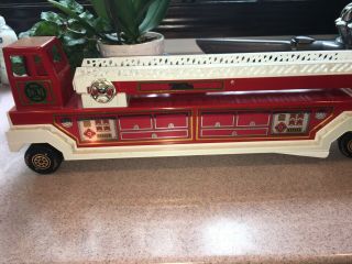 Vintage 1980’s Tonka Hook And Ladder Fire Truck.  33” Long.  Engine No 1 8