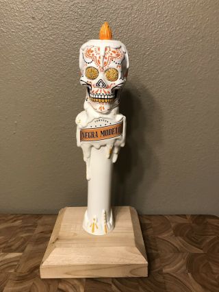 Modelo Negra Beer Tap Keg Handle Day of the Dead Sugar Skull 11 