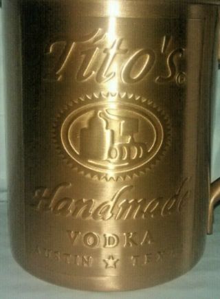 Tito ' s Vodka Copper Moscow Mule Handmade Mug - 100 Copper - 2