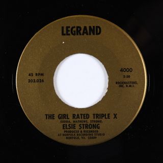 Northern Soul 45 - Elsie Strong - The Girl Rated Triple X - Legrand - Vg,  Mp3