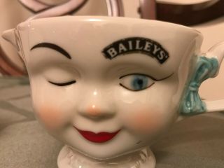 Baileys YUM Cups Winking Eye Face Mr & Mrs Coffee Tea Mugs 1996 Limited Edition 3