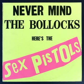 Sex Pistols Never Mind The Bollocks Lp Uk First A1/b2 Matrix Blank Pink Back