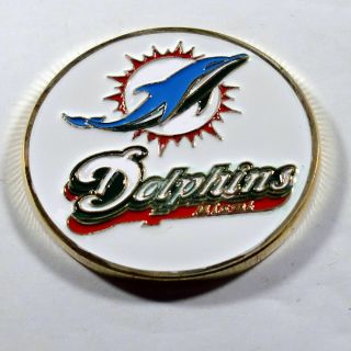 Nfl Miami Dolphins Poker Chip Card Guard Challenge Coin Golf Marker