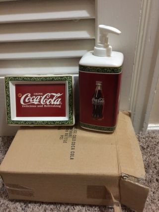 Coca - Cola,  Coca - Cola Vintage Look Coke Soap Dish and Lotion Dispenser 3