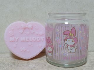 RARE 2011 Sanrio Japan My Melody Glass Bottle Jar Pot Canister 4