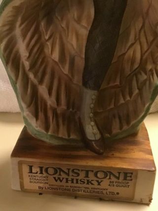 Vintage Lionstone Porcelain whisky decanter 