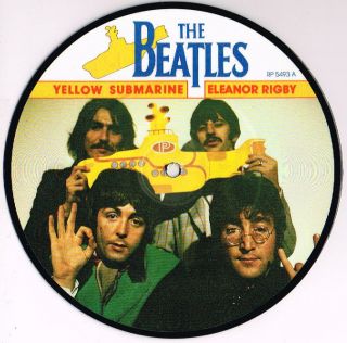 Beatles Yellow Submarine/eleanor Rigby 7 " Picture Disc 45rpm_mint Rp - 5493