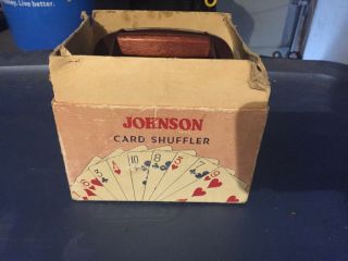 Great Vintage Nester Johnson Playing Card Shuffler.  No Cover For Box.