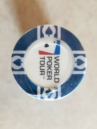 Blue World Poker Tour Chips (25) In Sleeve.  Other Colors Available.