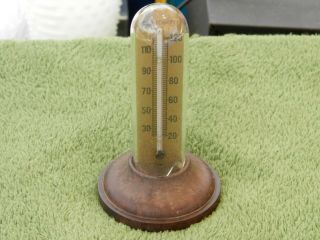 Rare Vintage Asbestos Burial Casket Co Inc York Brass Thermometer 1930 