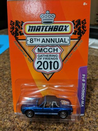 Matchbox Vw Volkswagon Porsche 914 Blue Body 2010 Mcch Convention Rare Moc