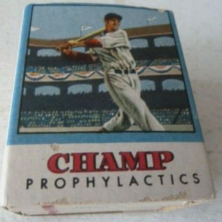 Champ Condom Package not tin Prophylactic Baseball Player Four packages 3