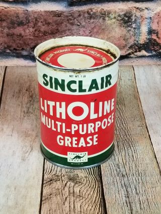 Vintage Sinclair Litholine Multi - Purpose Grease 1lb Can Rare