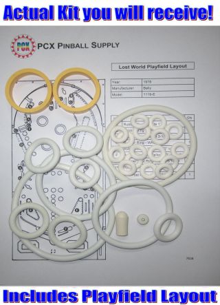1978 Bally Lost World Pinball Machine Rubber Ring Kit