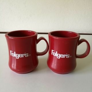 2 Vintage Red Folger 