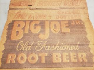 RARE BIG JOE JR.  Old Fashion Root Beer Paper Bag Case 6 Pack Holder Toledo Ohio 7