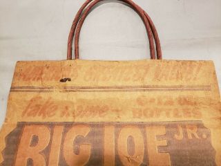 RARE BIG JOE JR.  Old Fashion Root Beer Paper Bag Case 6 Pack Holder Toledo Ohio 8