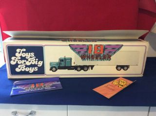 Vintage Daviess County 18 Wheeler Tractor Trailer Decanter - Toys For Big Boys