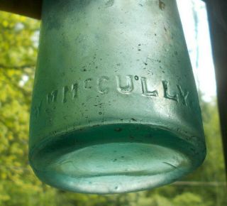ST.  LOUIS H.  GRONE & CO McCULLY GLASS MARK SQUAT SODA BOTTLE DUG IN 1860s PRIVY 4