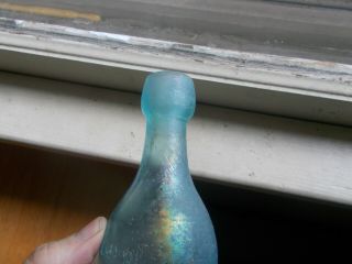 ST.  LOUIS H.  GRONE & CO McCULLY GLASS MARK SQUAT SODA BOTTLE DUG IN 1860s PRIVY 6