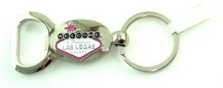 Key Chain Pink Las Vegas Sign With Bottle Opener Souvenirs