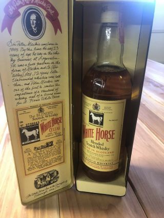 White Horse Scotch Blended Scotch Whiskey Bottles In Scotland Old Fashion Glass