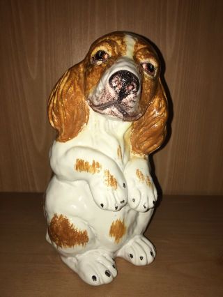 Hand Sculpted Springer Spaniel Dog Made In Italy