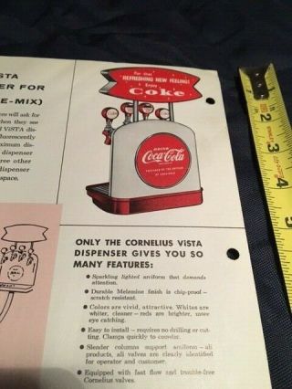 Coke dispenser fish tail Vista RARE salesman Tombstone sign Coca Cola dispencer 5